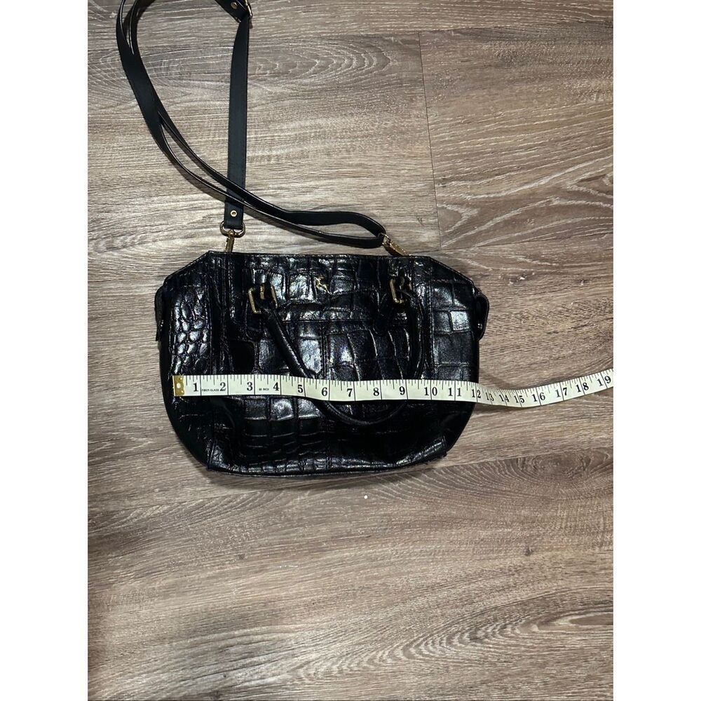 Ashwood black small croc embossed leather purse - Picture 8 of 10